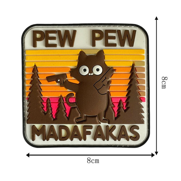 Velcro Patch PEW PEW CAT MADAFAKAS | WARGEAR RO