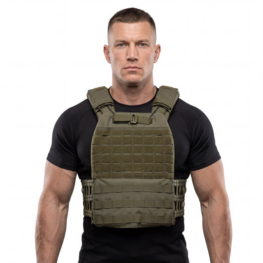 Vesta Tactica Plate Carrier MOLLE & Laser - Cut Olive | WARGEAR RO