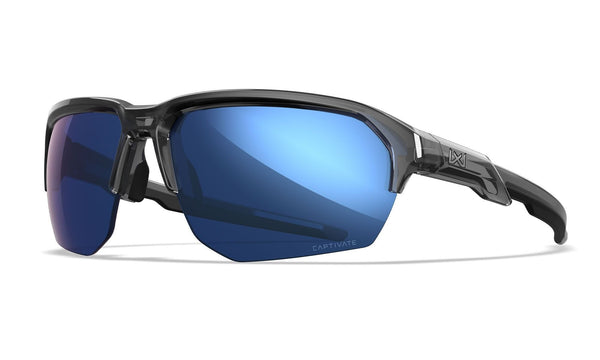 Ochelari tactici Wiley X JAKL CAPTIVATE™ Polarized Blue Mirror – Gloss Crystal Grey WARGEAR